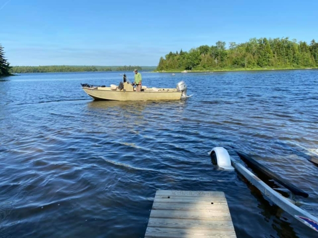 Guided fishing trip Maine