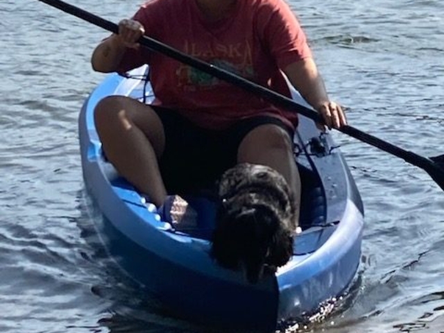 kayaking with a dog