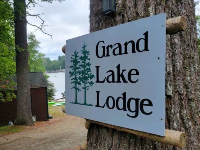 sign for a lodge